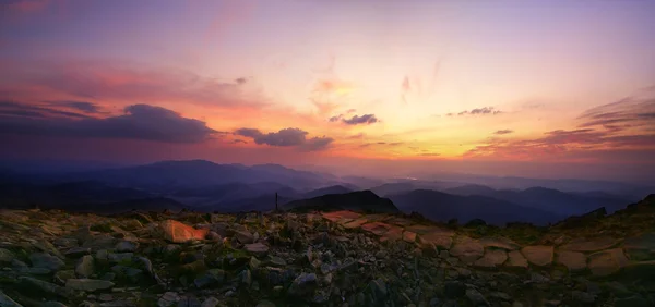 Zonsondergang op Babia berg — Stockfoto