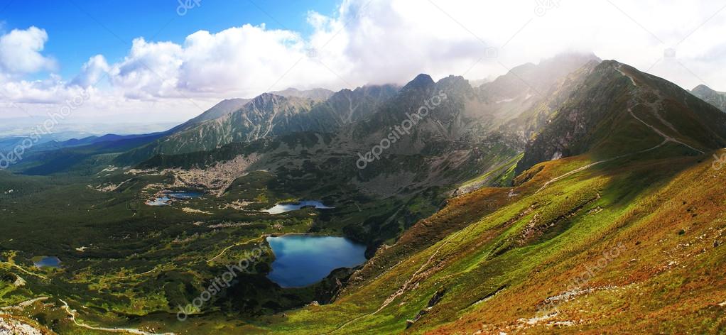 Blue ponds in Tatra Mountains
