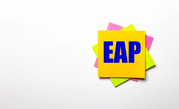 Light Background Bright Multicolored Stickers Text Eap Employee Assistance Program — Φωτογραφία Αρχείου