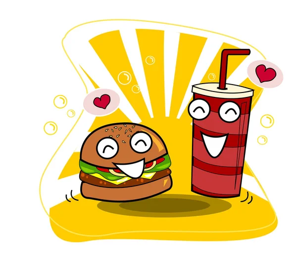 Fast Food Banner Vector Illustration — 스톡 벡터