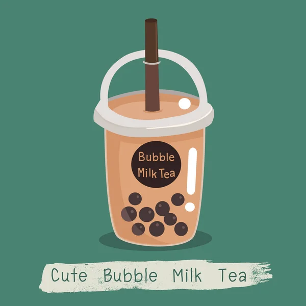 Bubble Milk Tea Vectorillustratie — Stockvector