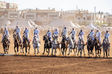 Fantasia, Tbourida, Fez, Marruecos, Afrika