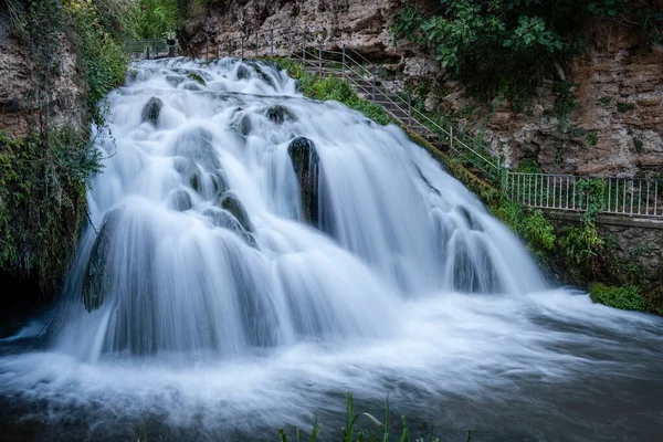 Trillo Wasserfall Alcarria Guadalajara Spanien — Stockfoto