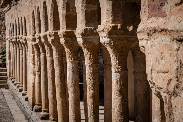 Arcaded Galerij Van Halfronde Bogen Gepaarde Zuilen Kerk Van Verlosser — Stockfoto