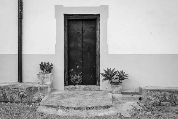 Puerta Lateral Ermita Maristela Fita Del Ram Esporles Mallorca Islas — Foto de Stock