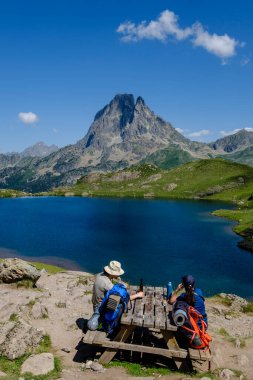 Ayous kulübesinde, Gentau Gölü 'nde, Ayous Gölü' nde, Pireneler Ulusal Parkı 'nda, Pireneler Atlantik' te, Fransa 'da