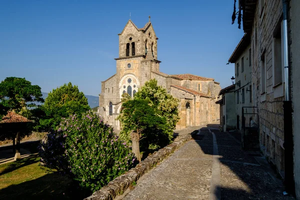 San Vicente Martir Plébániatemplom San Sebastian Frias Castilla Leon Autonóm — Stock Fotó