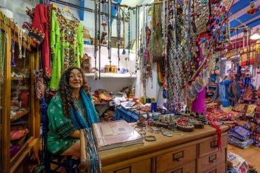 Tienda hippi, Sant Francesc Xavier, Formentera, Balear Adaları, İspanya