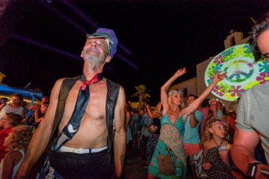 Fiesta Çiçek Gücü, Sant Francesc Xavier, Formentera, Balear Adaları, İspanya