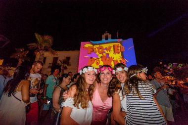 Fiesta Çiçek Gücü, Sant Francesc Xavier, Formentera, Balear Adaları, İspanya