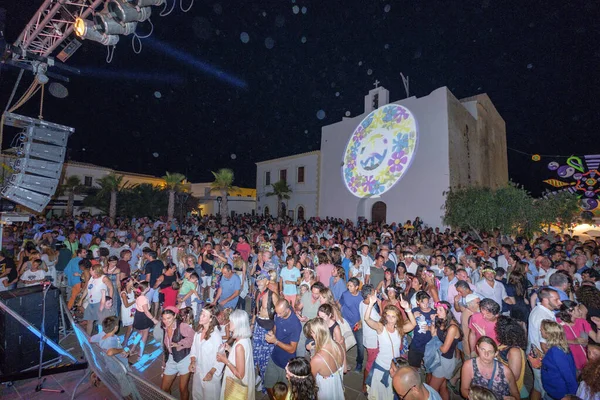 Fiesta Flowerpower Sant Francesc Xavier Formentera Balearic Islands Spain — Stock Photo, Image