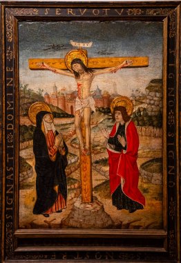 Calvary, 1476 - 1500, anonim, odun, huesca müzesi, Aragon topluluğu, İspanya