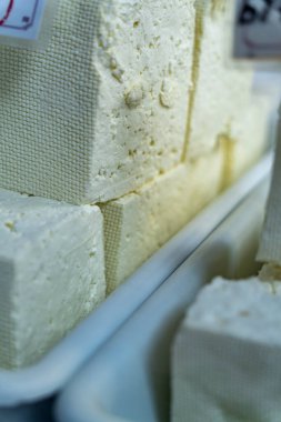 Peynir ve yoğurt dükkanı, kadın pazarı, Sofya, Bulgaristan Cumhuriyeti, Avrupa