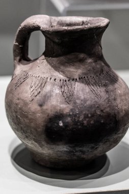 Kil çömlek, Chalcolithic, M.Ö. 5. bin yıl, Bulgaristan Ulusal Arkeoloji Müzesi, Sofya, Bulgaristan Cumhuriyeti, Avrupa