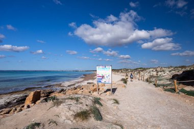 Ses Covetes plajı, Es Tenc, Campos, Mallorca, Balear Adaları, İspanya