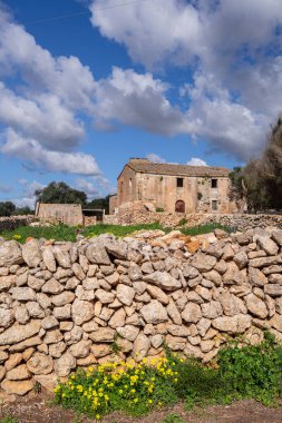 Tipik Majorcan kır evi, Puig de Son Talent, Manacor, Mallorca, Balear Adaları, İspanya