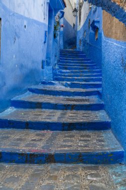 Şef, mavi sokak, Rif Dağları, Fas, Kuzey Afrika