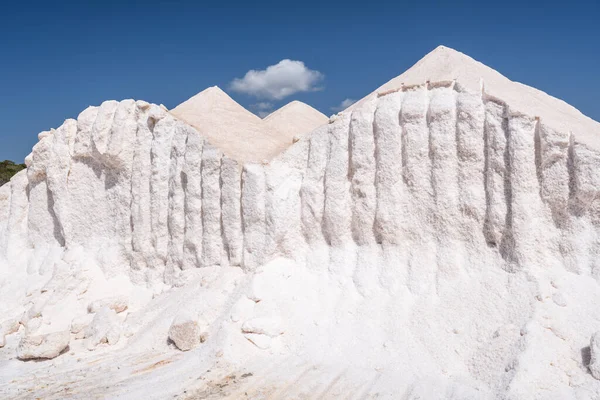 Salinas de Savall, kullanım ve pazarlama için toplanan tuz dağları, M.Ö. 4. yüzyıl tuz madeni, Colonia de Sant Jordi, Ses Salines, Mallorca, Balearic Adaları, İspanya