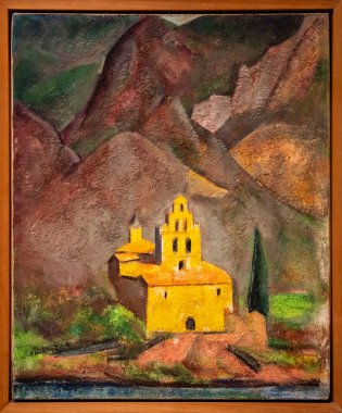 Miquel Villa i Bassols, 1979 manastırı, tuval üzerindeki yağ, Carmen Thyssen Andorra Müzesi, Escaldes-Engordany