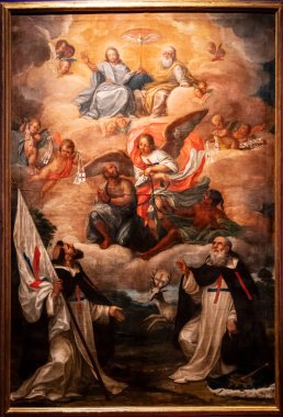 Büyük Trinitarian alegorisi, 18. yüzyıl tuval üzerinde resmi, Francesc Tramulles Roig, Katalonya Barok Müzesi, Manresa, İspanya