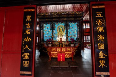 Wannian Tapınağı ('On bin yılın tapınağı'), Emeishan, Leshan Bölgesi, Sichuan, Çin Halk Cumhuriyeti, Asya