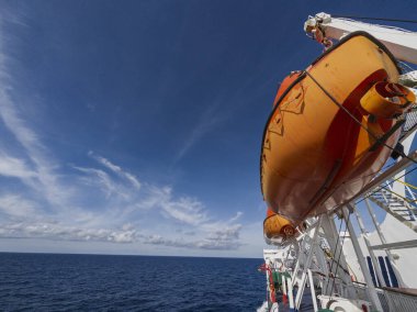 Palma 'dan Barcelona, Mallorca, Balearic Adaları, İspanya' ya giden bir feribot.