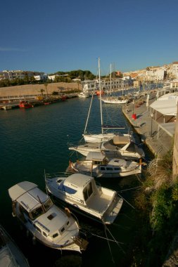 Ciutadella Limanı. Minorca. Biyosfer rezervi. Balear Adaları. İspanya.