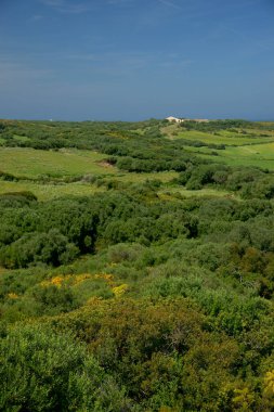 (Cami de Cavalls) GR223, S 'Albufera des Grau Doğal Parkı. Biyosfer rezervi. Minorca. Balear Adaları. İspanya.