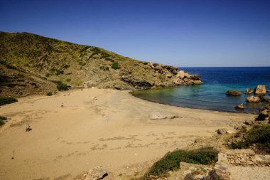 Cala Calderer Sahili, Ferreries, Menorca, Balear Adaları, İspanya, Avrupa