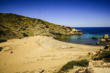 Cala Calderer Sahili, Ferreries, Menorca, Balear Adaları, İspanya, Avrupa