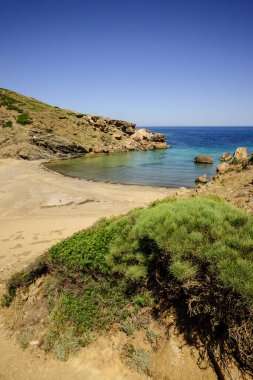 Cala Calderer Sahili, Ferreries, Menorca, Balear Adaları, İspanya, Avrupa