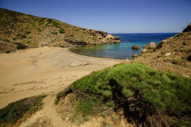 Cala Calderer Sahili, Ferreries, Menorca, Balear Adaları, İspanya, Avrupa