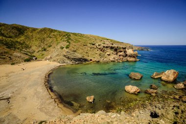 Cala Calderer Sahili, Ferreries, Menorca, Balear Adaları, İspanya, Avrupa