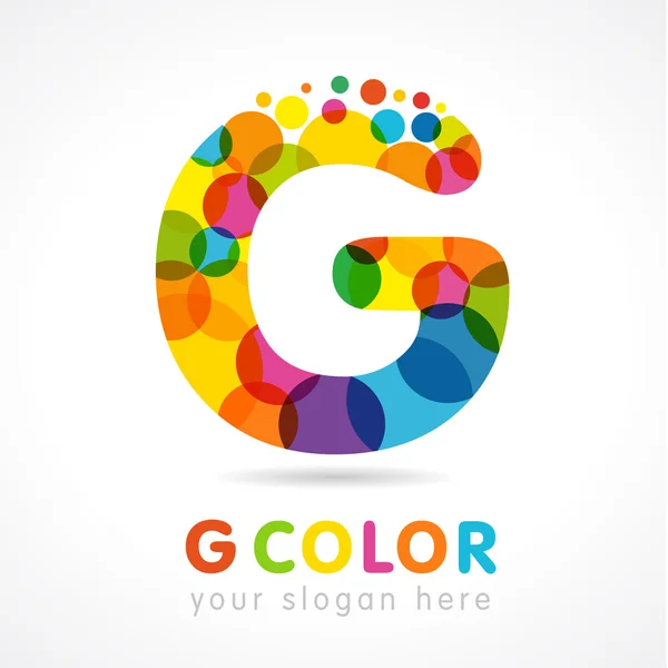 Logo de color G — Vector de stock