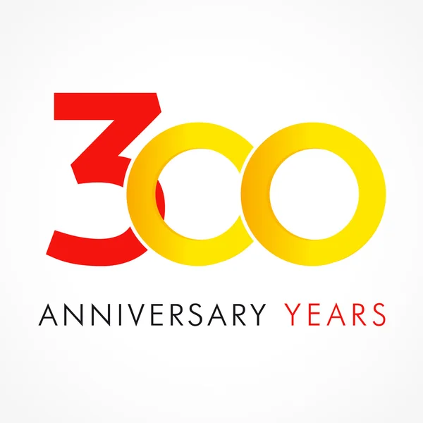 300 círculo aniversario logo — Archivo Imágenes Vectoriales