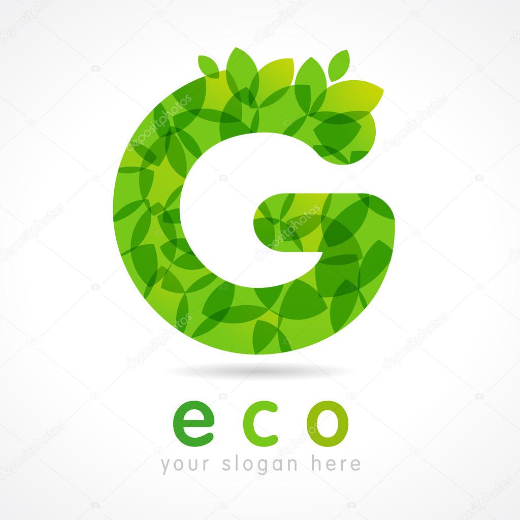 G Eco Green Logo Vector Image By C Koltukov Alek Vector Stock