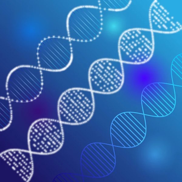 Vektor Clipart der glänzenden DNA-Kette. — Stockvektor