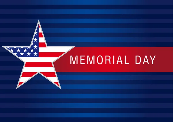 Banner Memorial Day USA — Vector de stock
