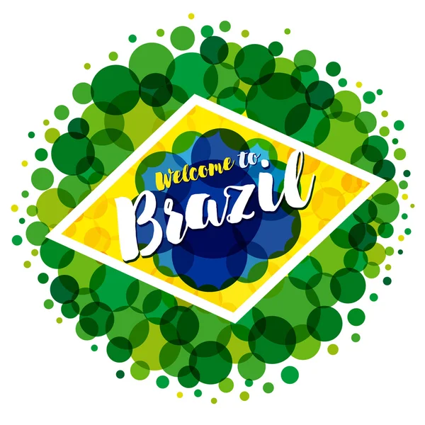 Bienvenido a brazil banner — Archivo Imágenes Vectoriales