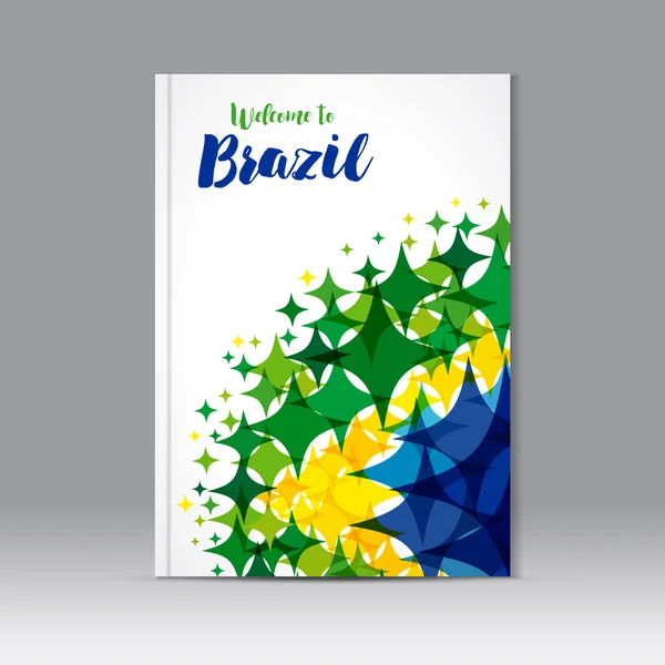 Brezilya fırça vektör görüntü için hoş geldiniz — Stok Vektör