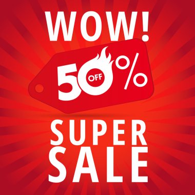 Vay süper satış afiş kapalı % 50