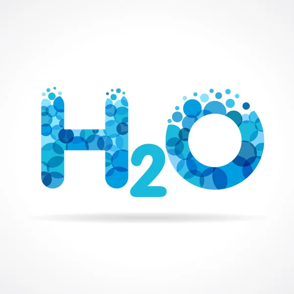 Logo eau H2O — Image vectorielle