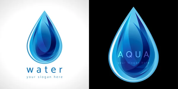 Concepto de logotipo de la compañía de agua — Archivo Imágenes Vectoriales