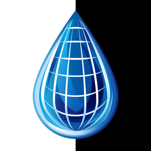 Signo de protección mundial de los recursos hídricos . — Archivo Imágenes Vectoriales