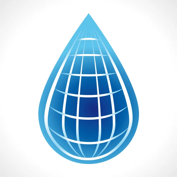 Concepto de logotipo global del agua — Archivo Imágenes Vectoriales