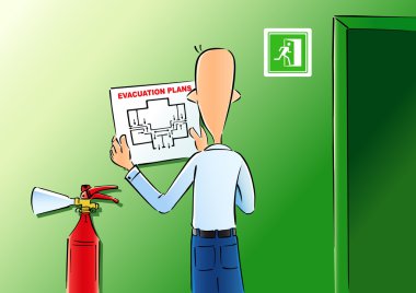 Tahliye planları ve yangın söndürme