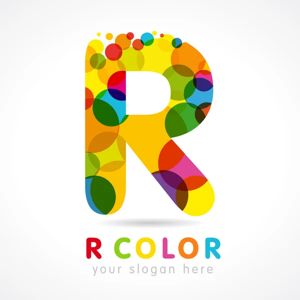 Logo R colorato — Vettoriale Stock