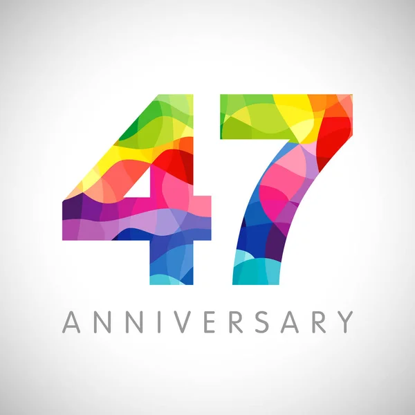 47周年纪念日47岁的标志类型 恭喜你了 孤立的抽象图形设计模板 创意4 7符号3D数字 折扣率高达47 祝贺概念 — 图库矢量图片