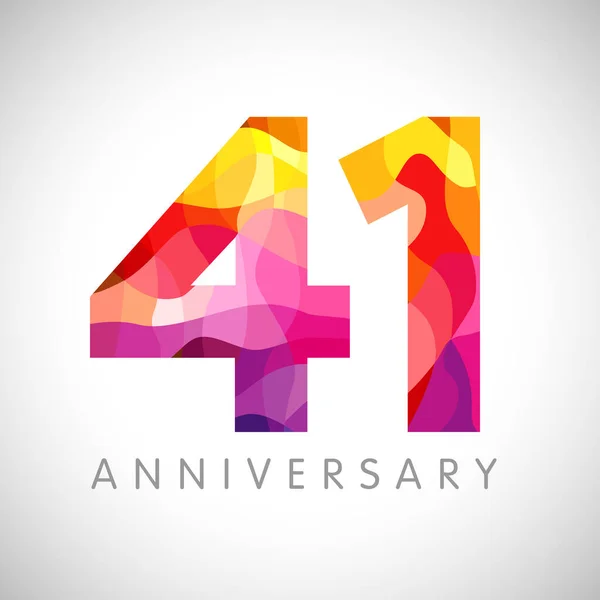 Números Aniversário Logotipo Anos Felicidades Brilhantes Modelo Web Design Gráfico — Vetor de Stock