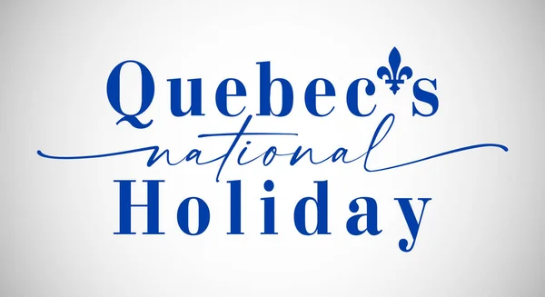 Quebec National Holiday Parabeniza Conceito Dia Quebec Cumprimentos Criativos Modelo — Vetor de Stock